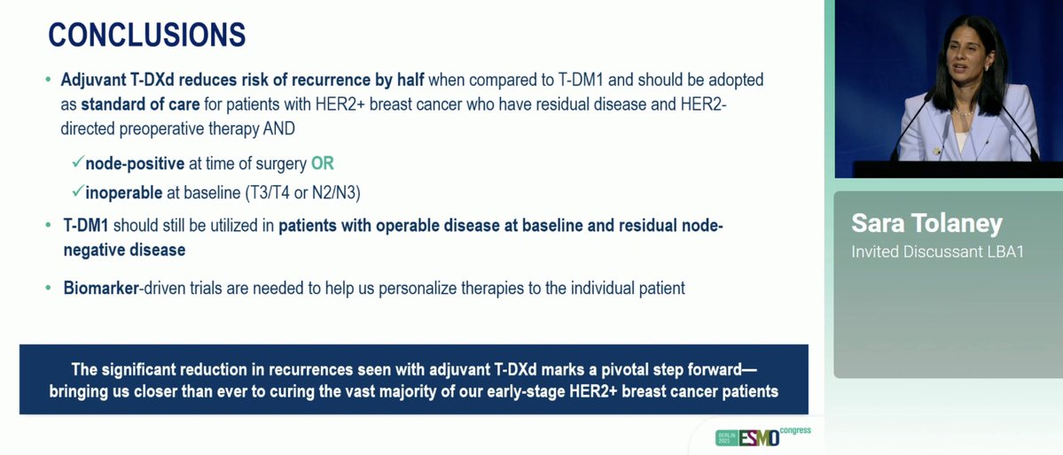 Elisabetta Bonzano MD, PhD (@to_be_elizabeth) on Twitter photo 📌Excellent discussion by <a href="/stolaney1/">Sara Tolaney</a> ✨ at Presidential Symposium I #ESMO25 
“Reshaping Destiny: trasforming outcomes in high-risk HER2+ BC”
DESTINY-Breast05
<a href="/OncoAlert/">OncoAlert</a> #OncoAlertAF <a href="/DFCI_BreastOnc/">Dana-Farber’s Breast Oncology Center</a> 📌Excellent discussion by <a href="/stolaney1/">Sara Tolaney</a> ✨ at Presidential Symposium I #ESMO25 
“Reshaping Destiny: trasforming outcomes in high-risk HER2+ BC”
DESTINY-Breast05
<a href="/OncoAlert/">OncoAlert</a> #OncoAlertAF <a href="/DFCI_BreastOnc/">Dana-Farber’s Breast Oncology Center</a>