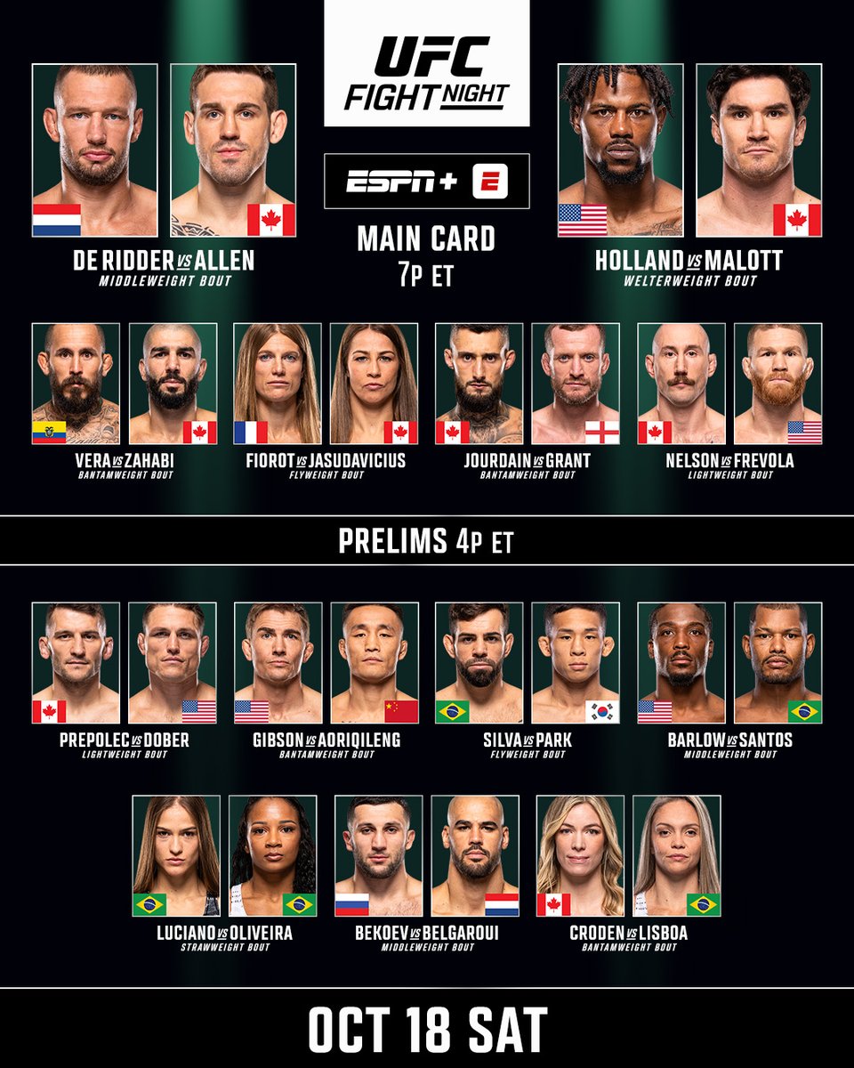 #UFCVancouver prelims are LIVE in 30 minutes on the <a href="/espn/">ESPN</a> app!