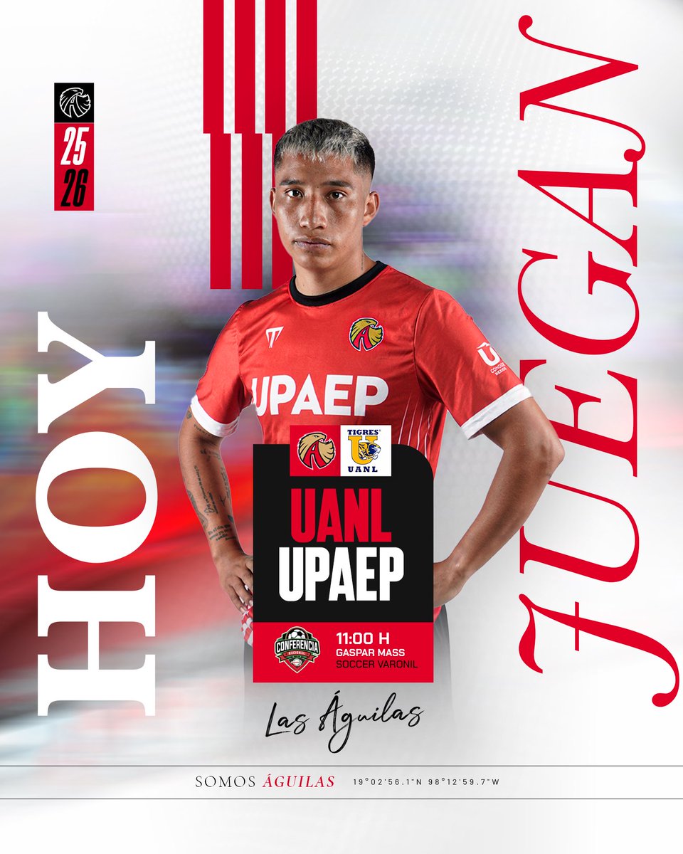 Fin de semana muy movido para las Águilas. Tres partidos para apoyar aún a la distancia, ¡a darlo todo UPAEP! 🟥🔥 

#SomosÁguilas