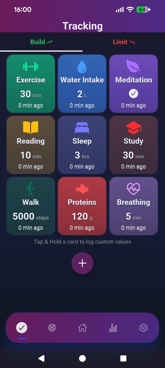 SakuraStudioDev's tweet image. Version 1.0.2 of DailyScore - Habit Tracker is here !  

I made some major UI improvements, like removing adaptive colored text on goals and tracking cards that made it hard to read. 

Also corrected multiple bugs and reworked goals score calculation  

#buildinpublic