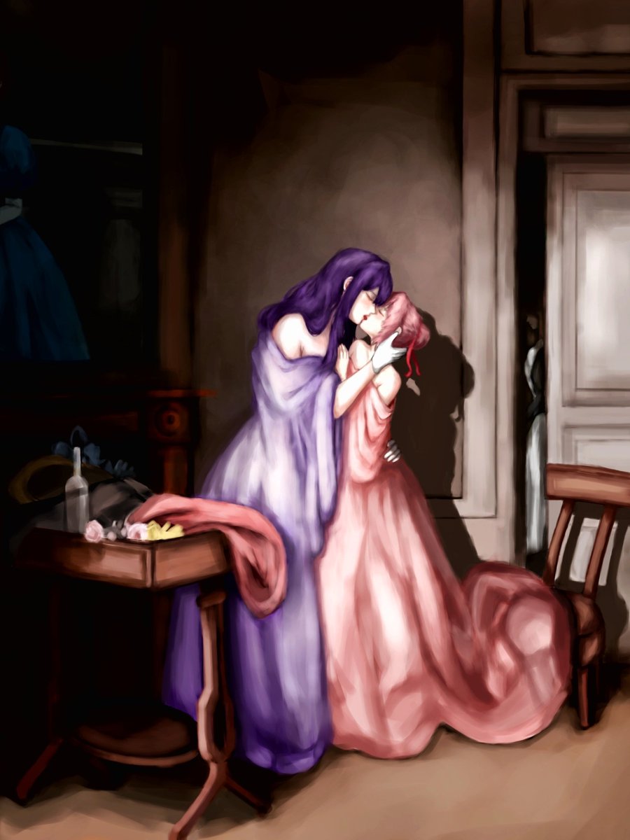 Queen's Gentle Kiss.
#DDLC #Yuri #Natsuki