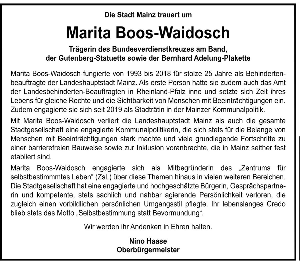 ProInklusionRP's tweet photo. Der OB der Stadt Mainz (AZ 18.10.25, S 27) https://t.co/OQfxM8qDZ7