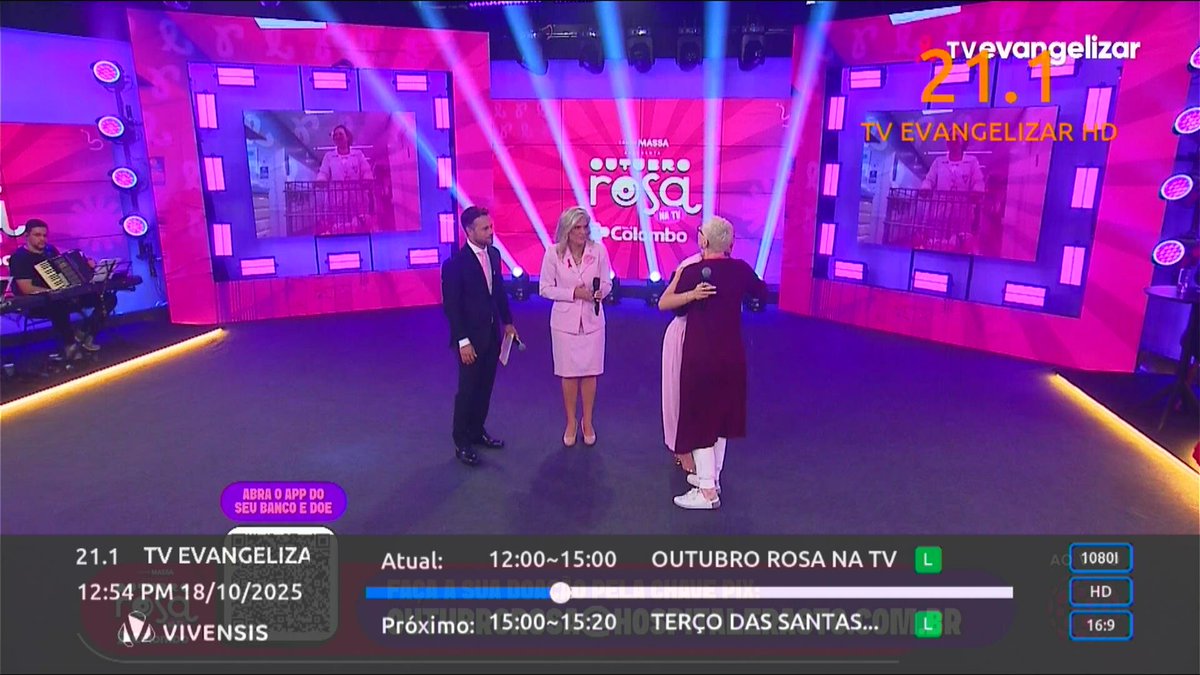 VictorSATHD's tweet photo. #OutubroRosaNaTV #RedeMassa #TVEvangelizar no canal 21.1 de Boa Vista-RR https://t.co/RJNi2mlr4B