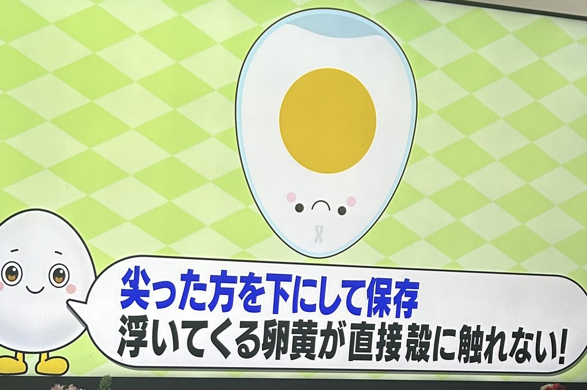 筋肉のため卵🥚を食べる人は多い

良質なタンパク質やビタミンB群など、筋肉の材料や修復に必要な栄養素を豊富に含み、筋肉増強に非常に役立つ

保管の方法は、尖っている方を下にして冷蔵庫へね
さーすぐに確認してみて💪
#筋トレ