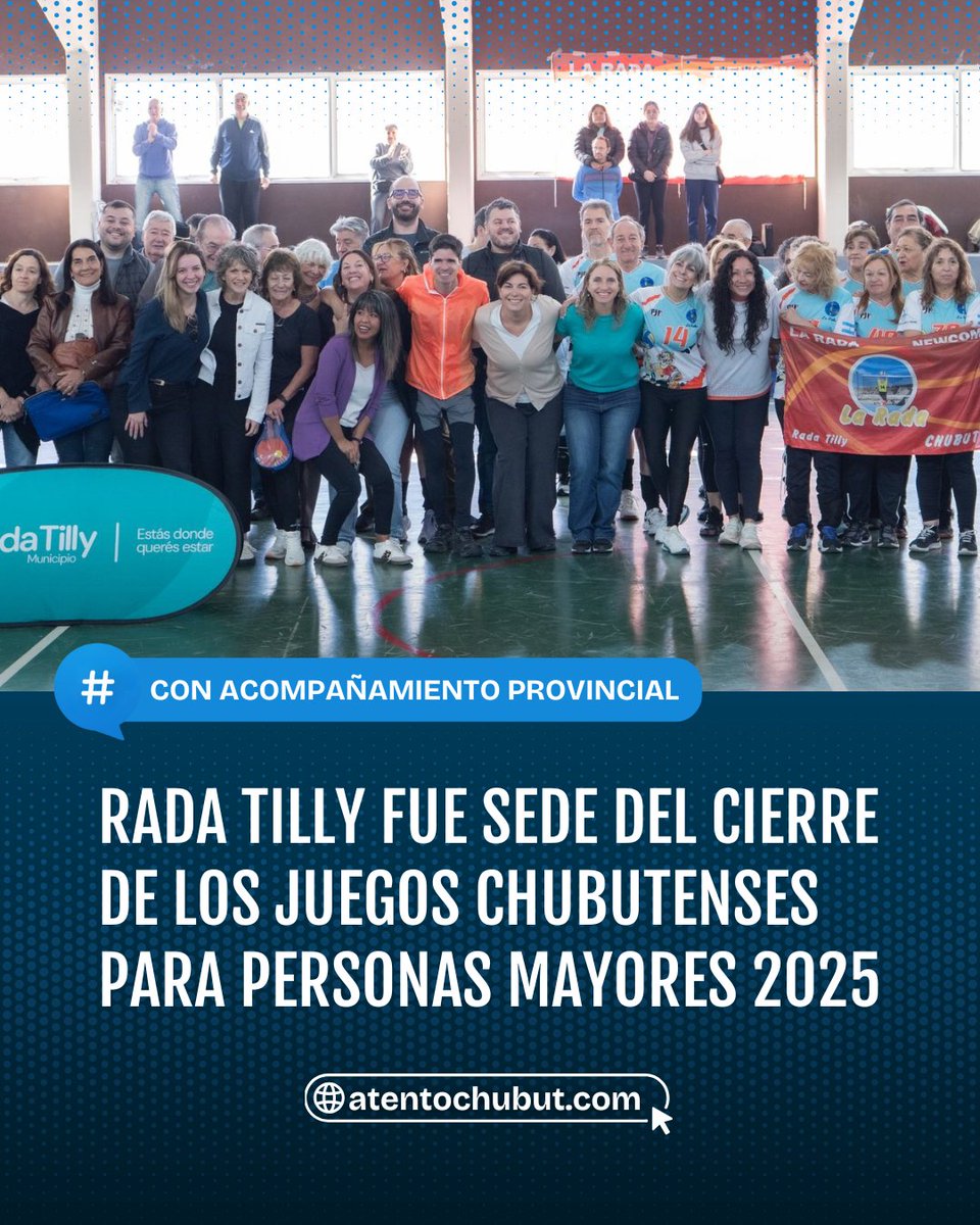 📣 CON ACOMPAÑAMIENTO PROVINCIAL, RADA TILLY FUE SEDE DEL CIERRE DE LOS JUEGOS CHUBUTENSES PARA PERSONAS MAYORES 2025

Más de 3.500 personas participaron en las competencias deportivas y culturales impulsadas por el Gobierno del Chubut, que promueven la integración, el bienestar