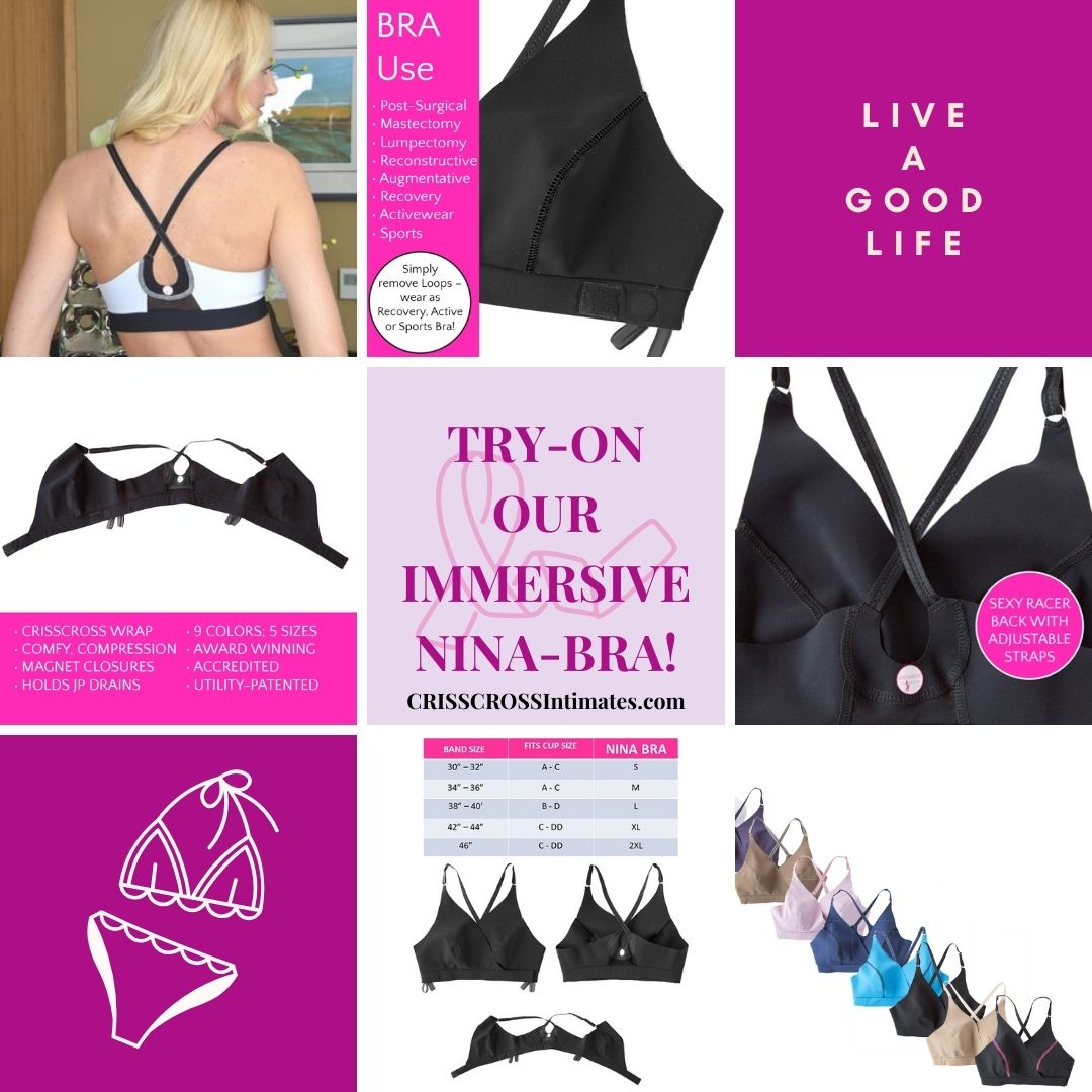 jean_criss's tweet image. Try our Immersive Nina Bra - comfort, fit, function. Postsurgical, Adaptive, Active.
Live a good life post recovery wearing the Crisscross Nina Bra.
#CrisscrossIntimates #NinaBra #phygital #colorful #variety #functional #fashionable