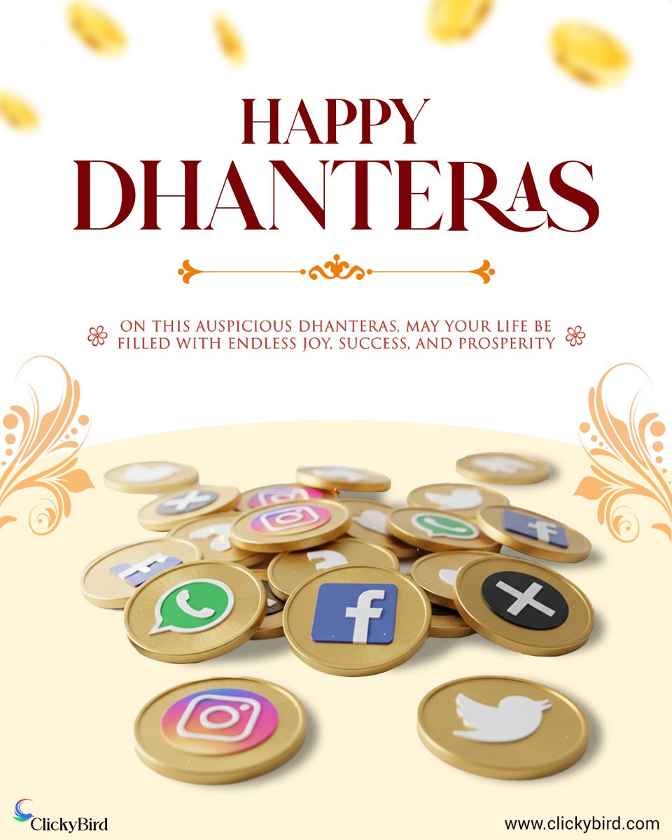 kleosys_global's tweet image. May this Dhanteras bring endless prosperity, positivity, and progress to your life and business! 🌟
Let the glow of diyas light up new opportunities, and may every idea turn into golden success. 💛
Wishing you all a shining and successful Dhanteras! ✨
#kleosys #happydhanteras