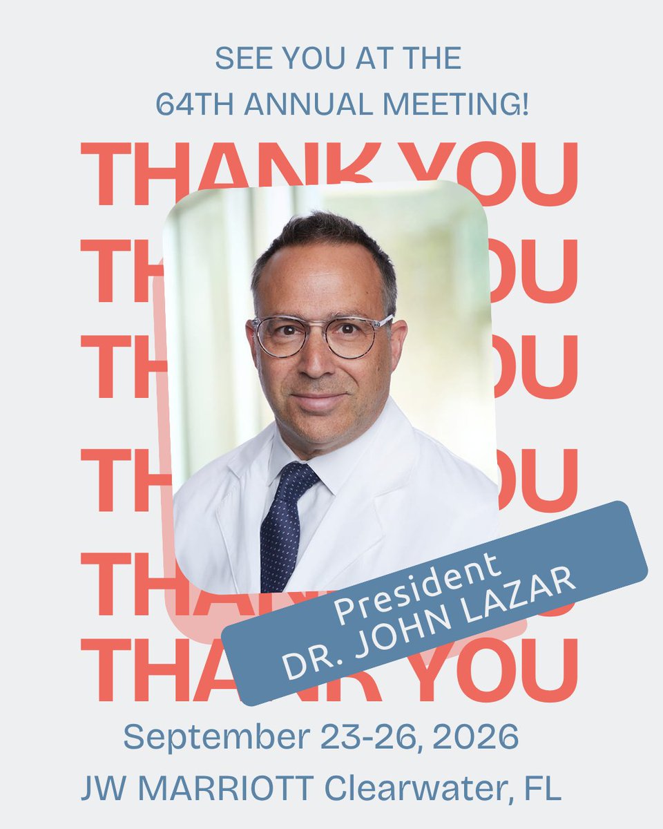 ECTSS_CTsurg's tweet photo. That's a wrap! Thank you to all of our speakers, attendees, and industry supporters who made ECTSS 2025 a success! President John Lazar, MD welcomes you all back to attend the 64th Annual Meeting in Clearwater, Florida on September 23-26, 2026 at the JW Marriott. #ectss1963 https://t.co/jjp1FzhttV
