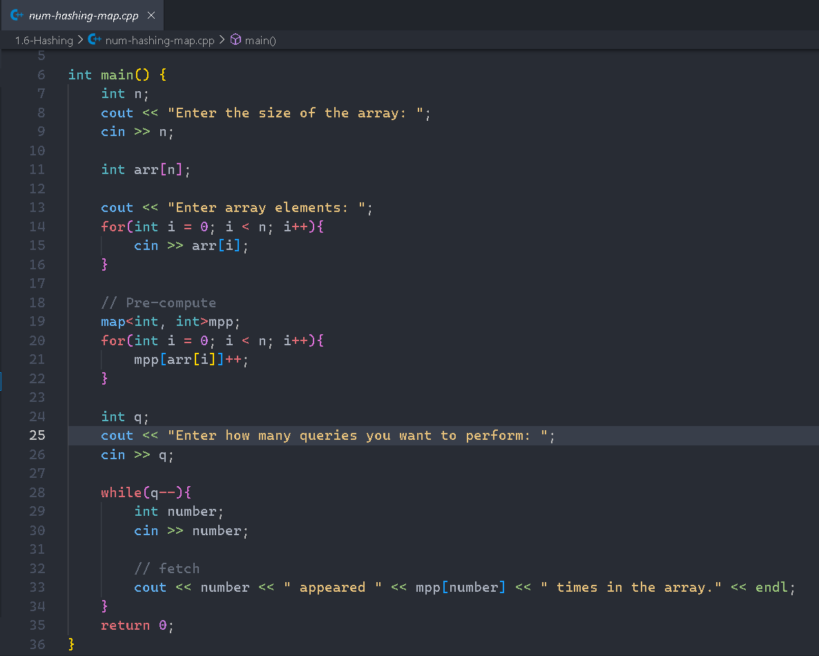 abhay_pundora's tweet photo. 📅 Day 8 of #100DaysOfDSA 
🔹 Dived into Hashing — learned how it speeds up data access.
🔹 Solved problems on counting array frequencies.
🔹 Implemented logic to find highest &amp; lowest frequency elements.
#BuiltInPublic #DSA https://t.co/aHtmhpbqx5
