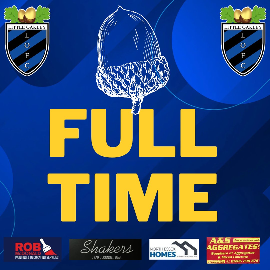 ACORNS ADVANCE !!!!!!!

Full Time 

Ilford 0
Little Oakley 1

⚫🔵🌰⚫🔵