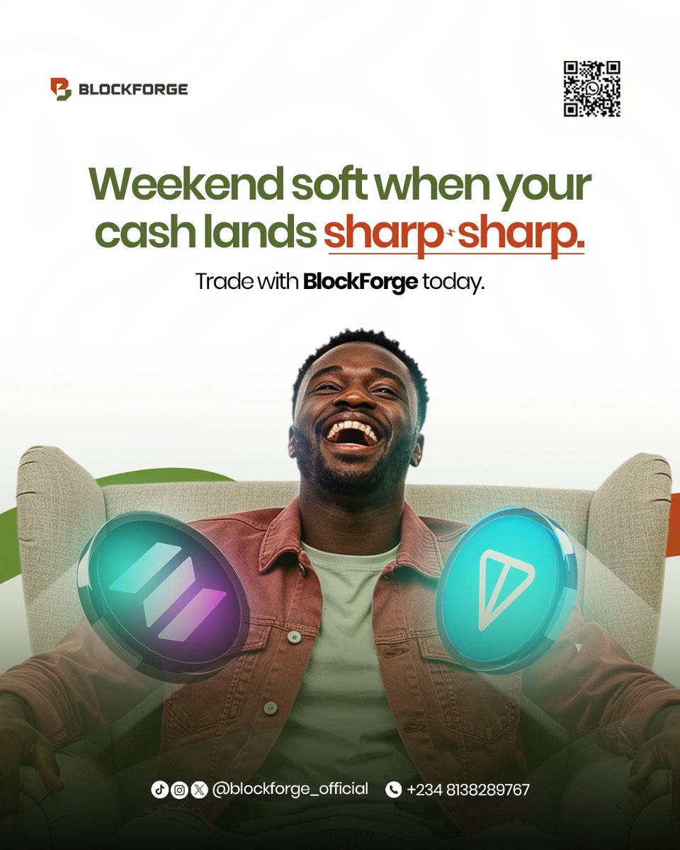 blockforge__'s tweet photo. All weekends are soft!  

Transactions are too swift and alert comes in with speed! Trade with us today!.

Happy weekend.

@blockforge_official #BlockforgeExchange #NaijaCrypto #FastPayouts #LegitTrade #CryptoNigeria #NoWahalaTrading
#SharpRates https://t.co/9oobfQOy88