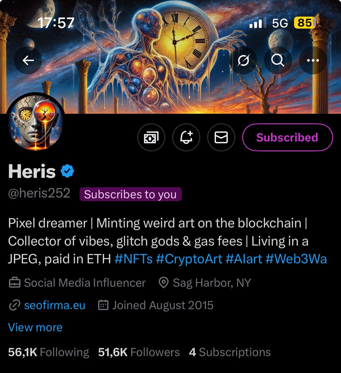 Hey guyys!! So excited to get my first sub on X!! 

Check out this legend´s profile. <a href="/heris252/">Heris</a> cheers broski.