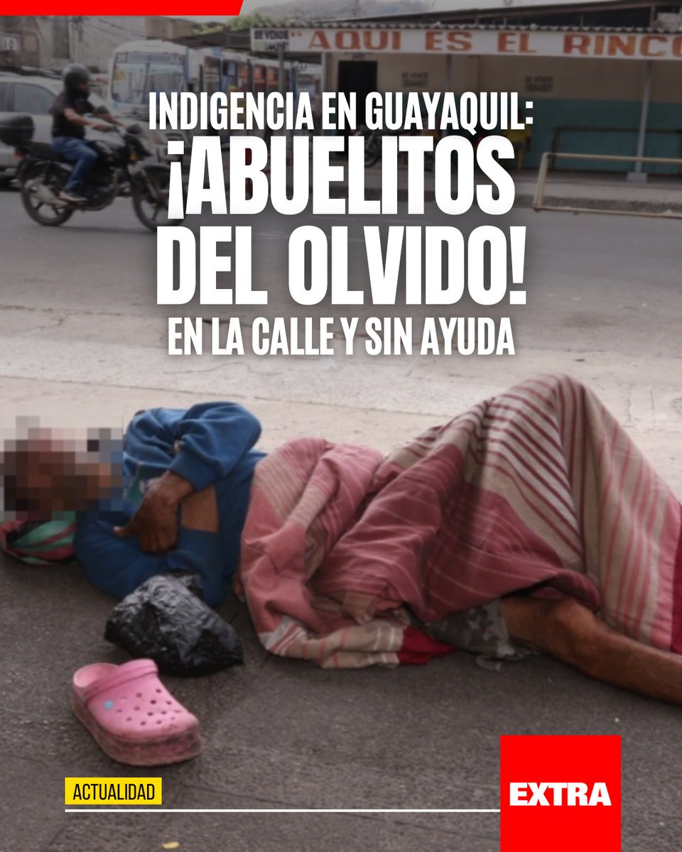 EN EL OLVIDO 😓

👉🏼 Adultos mayores habitan en las calles de #Guayaquil sin familia ni ayuda. En veredas y parques del centro de la ciudad, sobreviven entre el hambre y las enfermedades. Uno de ellos es don Luis, exmecánico que perdió la movilidad tras un accidente. Él fue