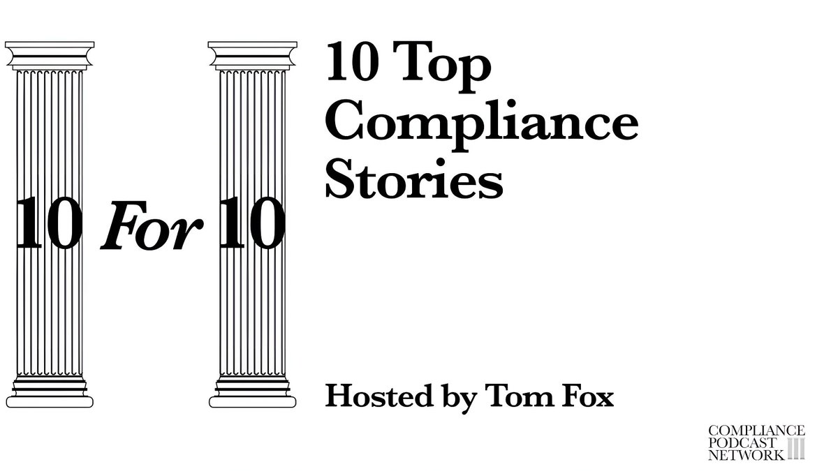 tfoxlaw's tweet image. Busy week? We’ve got your recap. 🗞️ Hear how PCAOB, BOA, and even Trump made compliance news: all in 10 minutes, all from the Voice of Compliance.
 
🎧 Catch #10for10: bit.ly/3WdGse9 #ComplianceCulture #RegulatoryUpdate #EthicalBusiness