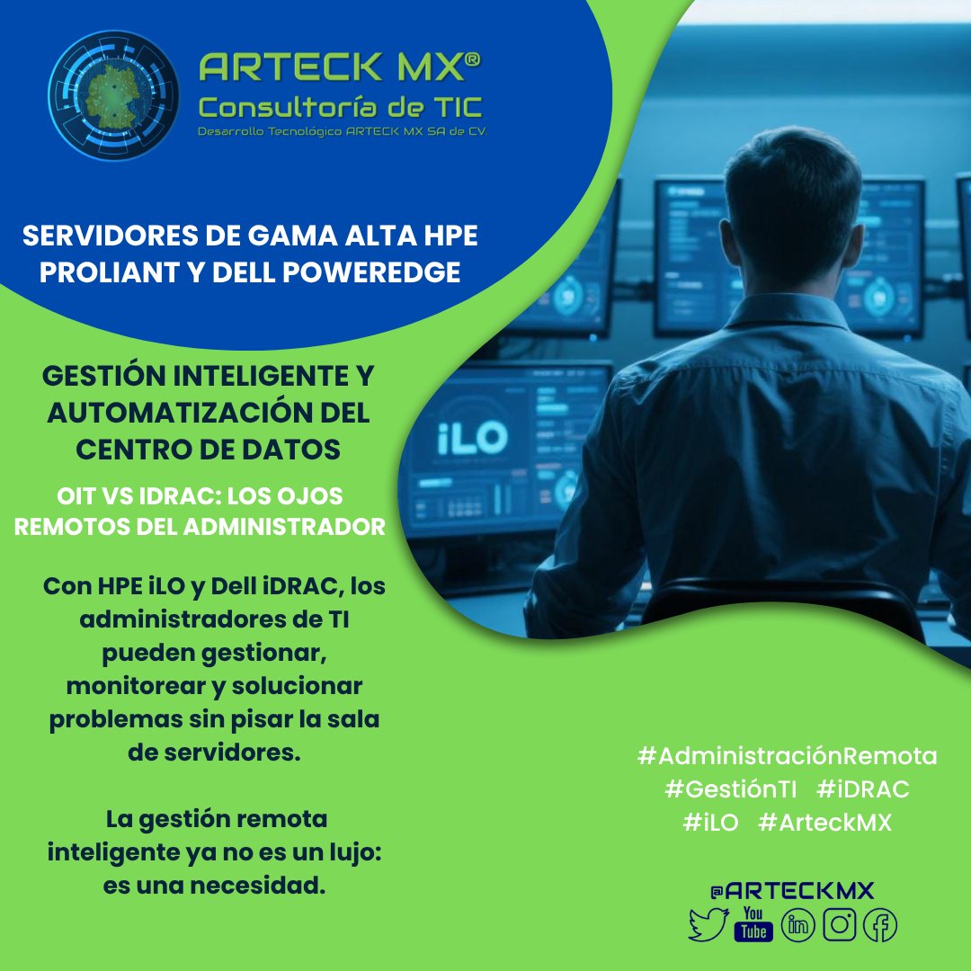 arteck_mx's tweet photo. La Gestión Inteligente y Automatización transforma el Centro de Datos. Reduce errores y optimiza el consumo energético. Este enfoque es clave para una máxima eficiencia, disponibilidad y el futuro de una infraestructura ágil. https://t.co/Rryx2NOcO9