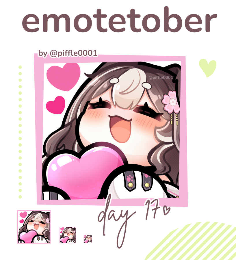 ✏️Day 17 - Love/Heart

Today we're sending a lot of love to the cute <a href="/kimikohana_/">kimi 🌸🐾</a> 🩷
It's off canvas, but I like to imagine she's waving her tail!!

Hope you'll like it!

#emotetober #kimikanvas