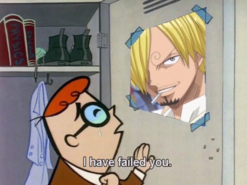 Me the past days being sick 😭 I’m sorry Sanji I wasted a lot of food. I just couldn’t eat them even though I tried 😭😭😭