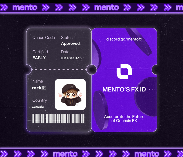 AntaKarta's tweet photo. I’m now verified early to the global onchain FX layer, with my Mento FX ID.

The future of money runs here w/ @MentoLabs

fx/acc 

https://t.co/daye98nBWN https://t.co/VKACZ4cayh