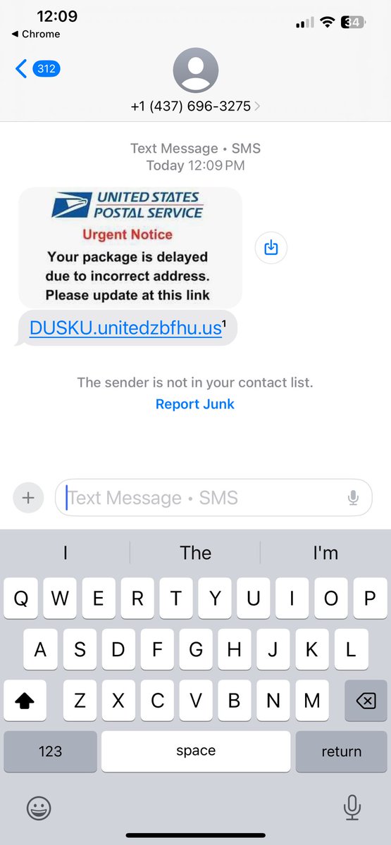 🚨 SCAM VERDICT from Flggd

📋 VERDICT:
This is a Scam!

🚩 TRIGGERED RED FLAGS:
• Unexpected Message
• Urgency Tactic
• Suspicious URL
• Impersonation of USPS

🔗 Learn more about scam protection:
flggd.com