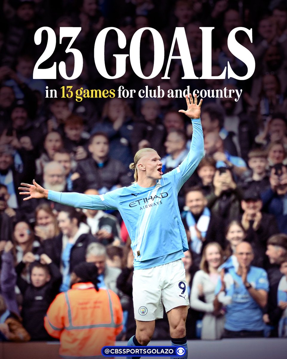 CBSSportsGolazo's tweet image. Erling Haaland&apos;s Ballon d&apos;Or campaign is off to a great start 🔥