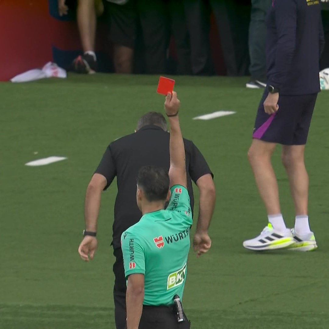 Hansi Flick was sent off tonight and will not be on the bench for Barcelona in El Clasico.