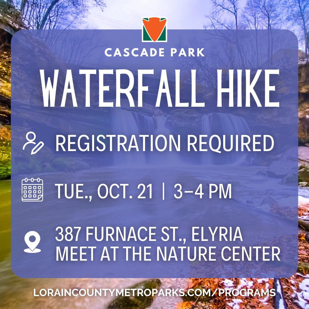 Join a naturalist for a hike out to the West Falls. Learn some natural history about the falls and take a peek inside the historic bear cave! To look for this and other waterfall hikes, visit tinyurl.com/LCMP-Waterfall…