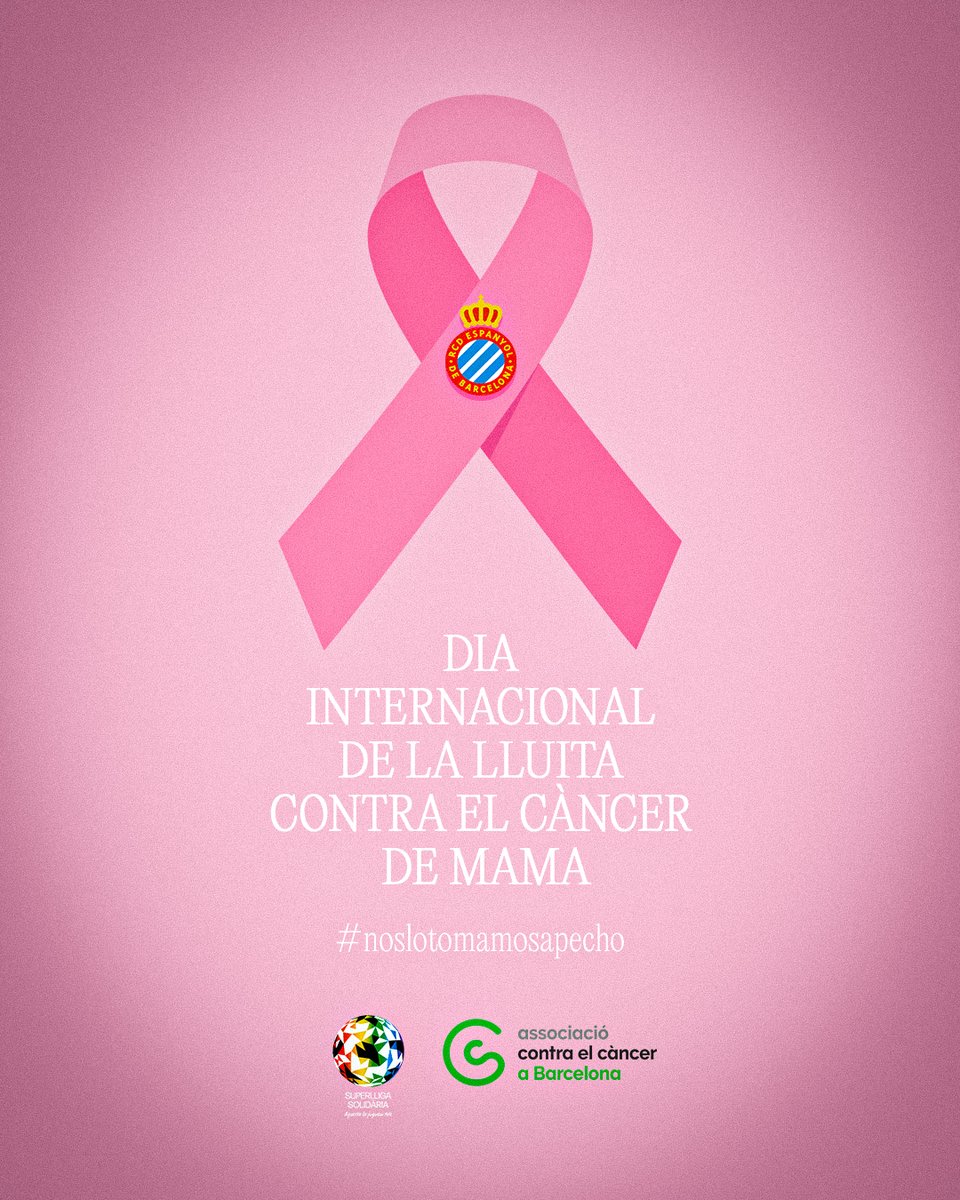 RCD Espanyol de Barcelona (@rcdespanyol) on Twitter photo Des de l'#RCDE, ens sumem al rosa! Estem al vostre costat 💗 #NosLoTomamosAPecho
<a href="/ContraCancerBCN/">Associació Contra el Càncer BARCELONA</a> <a href="/ContraCancerEs/">Asociación Española Contra el Cáncer</a> Des de l'#RCDE, ens sumem al rosa! Estem al vostre costat 💗 #NosLoTomamosAPecho
<a href="/ContraCancerBCN/">Associació Contra el Càncer BARCELONA</a> <a href="/ContraCancerEs/">Asociación Española Contra el Cáncer</a>
