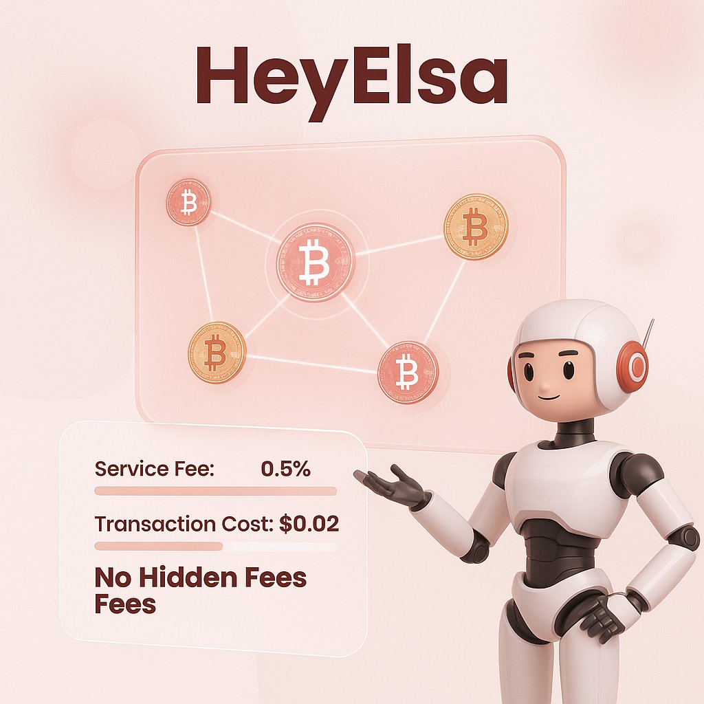<a href="/HeyElsaAI/">HeyElsa</a>  Providing complete transparency in fees and transaction details. 
Users see all costs upfront platform fees, 
ensuring no hidden charges.  
This isn't just a feature but a commitment that builds confidence and sets a standard in decentralize finance.
<a href="/wallchain_xyz/">Wallchain Quacks</a>