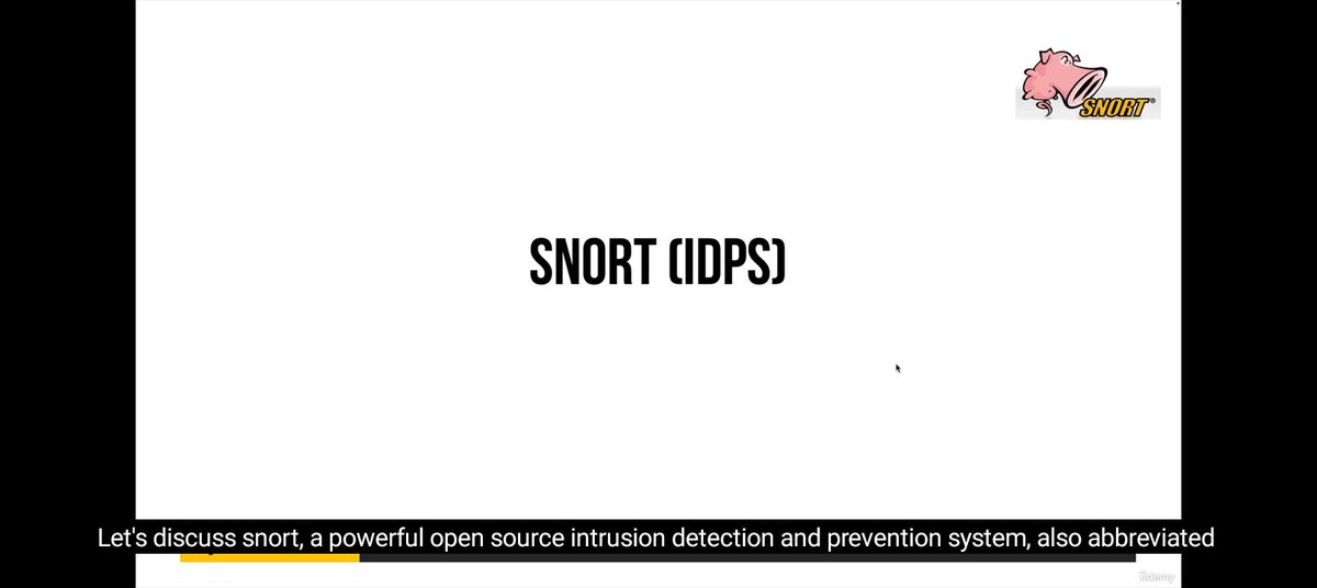 Atamzyofficial's tweet image. DAY 48 OF 100 (LEARNING CYBER SECURITY)
SNORT: A powerful open source intrusion detection and prevention system.
Learnt it's rules syntax.. I will be having a pratical on it tomorrow!
#CyberSecurity
#letslearntogether