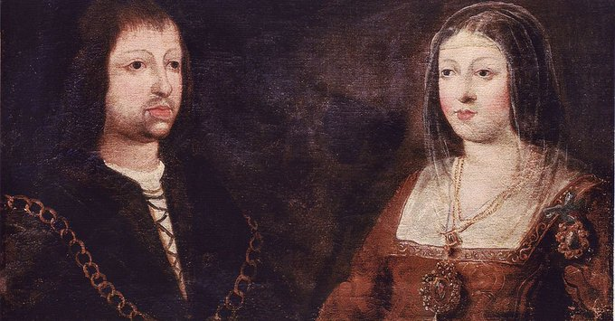 #TalDíaComoHoy de 1469 en Valladolid Isabel de Castilla y Fernando de Aragón, -de 18 y 17 años- celebraron su boda  ForosToreros.Com
Al Rey le gustaban más los toros; a la Reina, menos. Y   celebraron los fastos corriendo toros; en Madrid pusieron plaza. Cambiaron el Mundo