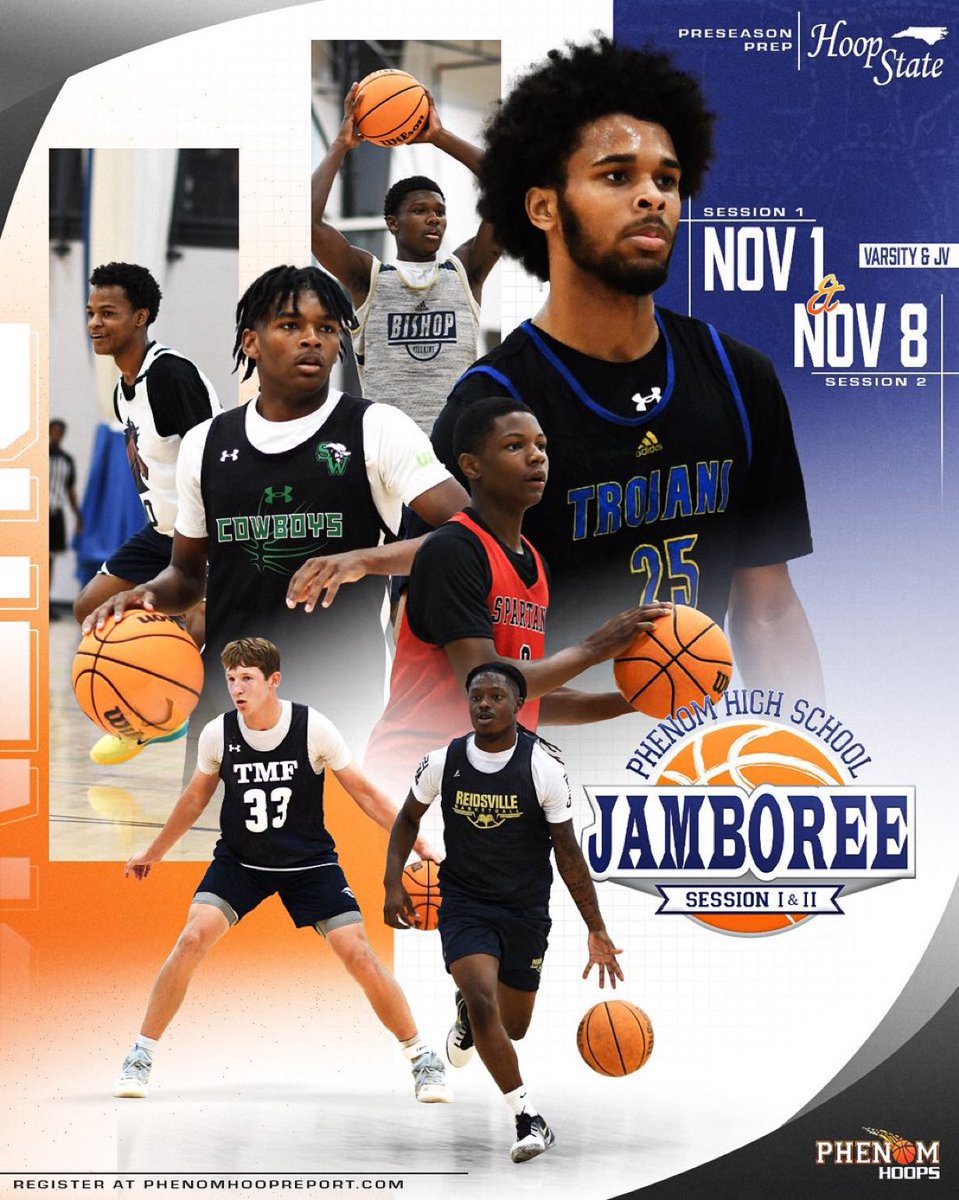 🏀 The Phenom High School Jamboree is BACK!
📅 Session 1: Nov 1 | Session 2: Nov 8
📍 Varsity &amp; JV | HoopState

Don’t miss the top talent in the state competing before the season tips off!

🔗 Register now: PhenomHoopReport.com