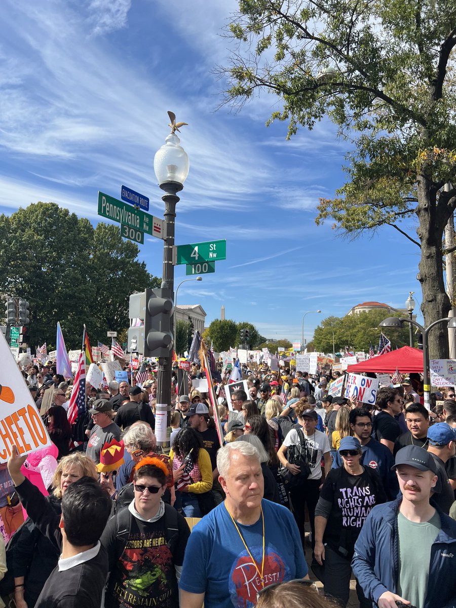 Huge numbers of people at the DC No Kings march