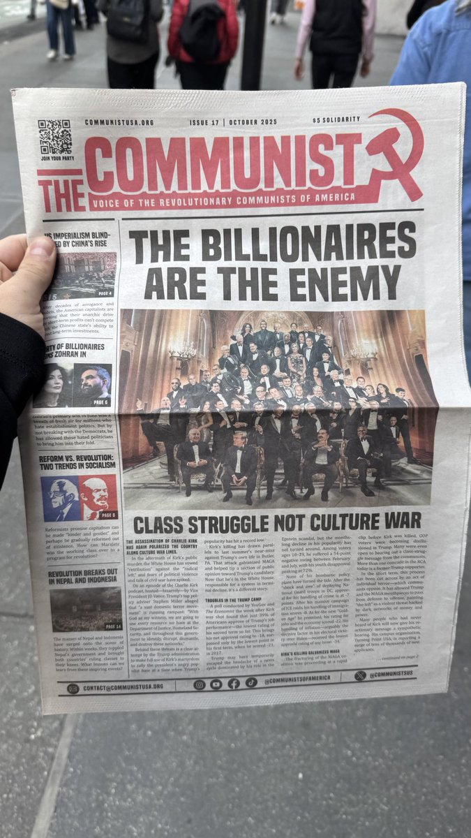 Paper being passed out at the “no kings” rally in nyc