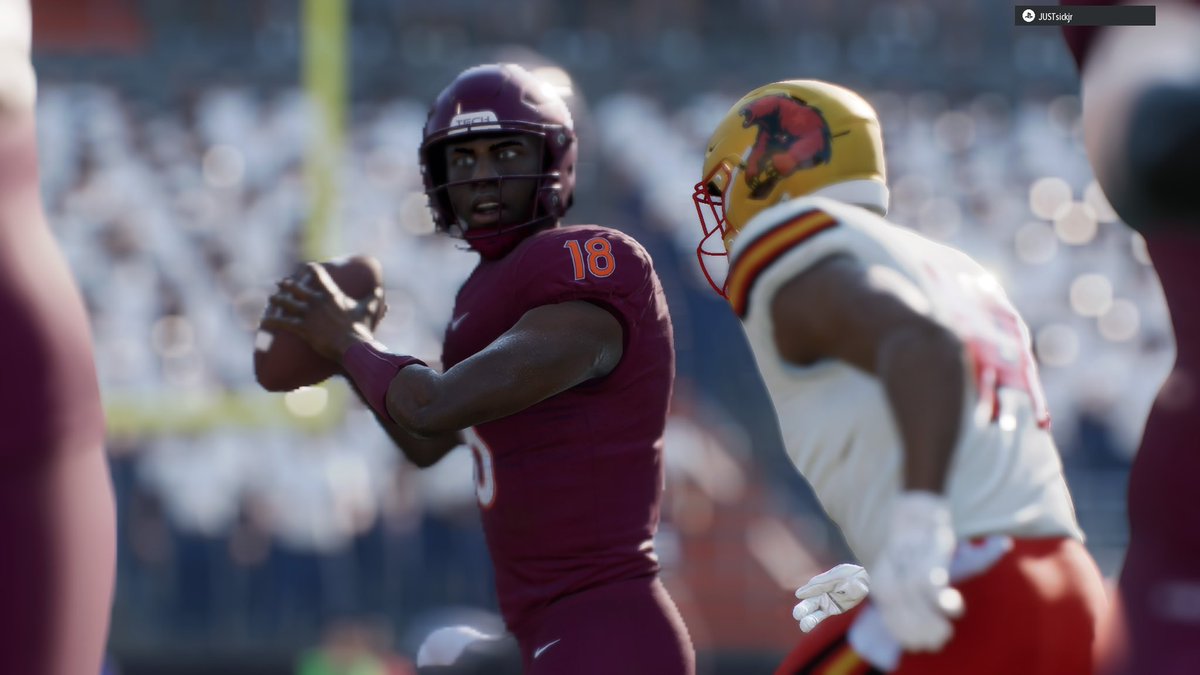 ScarBear_NECF26's tweet image. Remain undefeated in conference play as we take down the Hokies on the road. 

DL played bully football, racking up 6 sacks and goal line pick 6. Leacock does his thing with 3 TDs and 150+ yards.

#FromFactoryToField #NECFRecap 

5-2