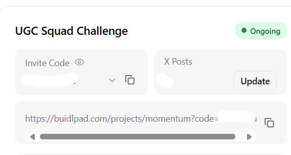 SAkparo's tweet image. If you want to secure a 150$ guaranteed allocation for the @MMTFinance public sale on @buidlpad you won't want to miss the UGC Squad Challenge. 

How does it work and how to participate ? 

On your buidlpad dashboard (as you can see below) you have up to 10 invites codes

You can…