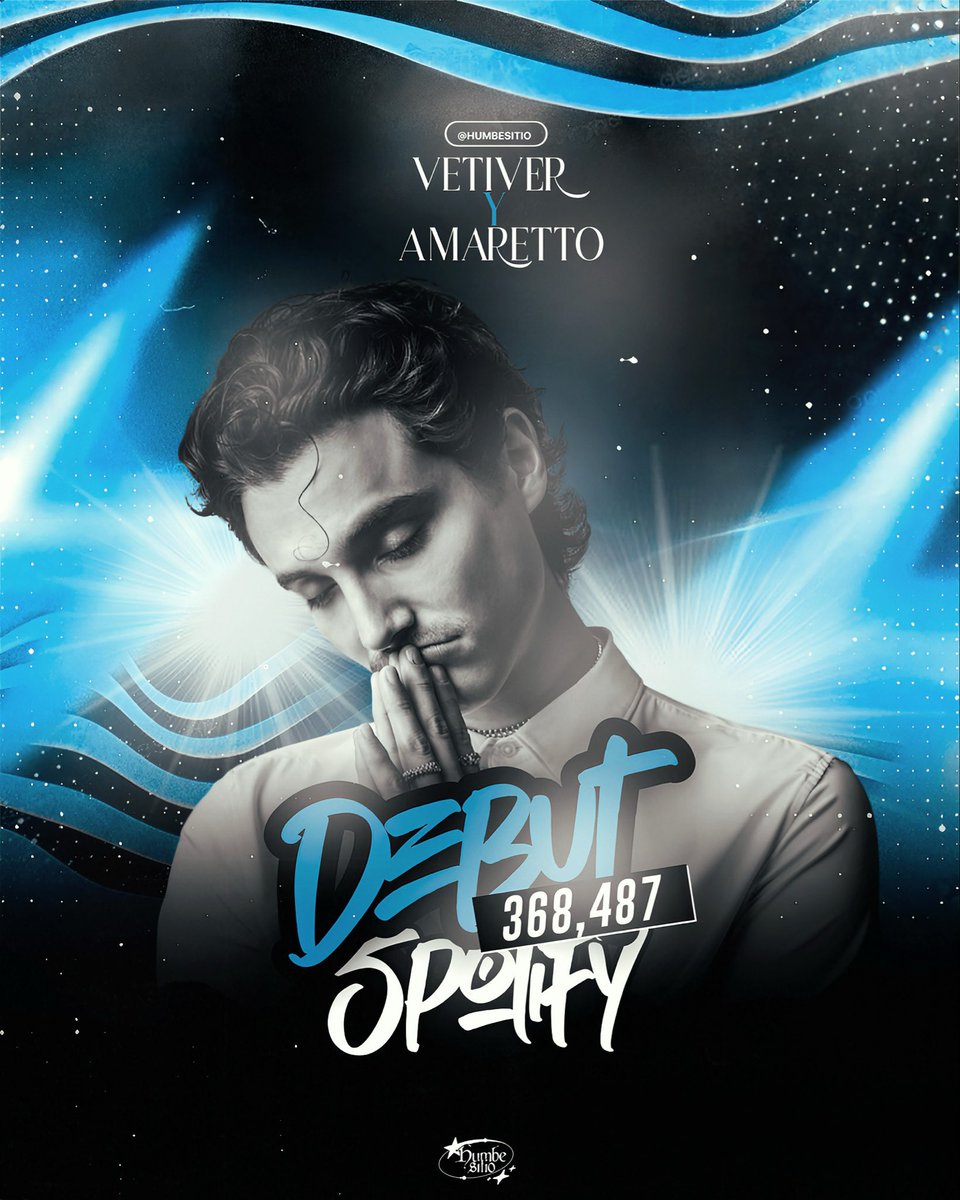 HumbeSitio's tweet image. ‘VETIVER &amp;amp; AMARETTO’ de HUMBE, ha debutado con 368,487 streams en Spotify en 24 horas de conteo. ☁️