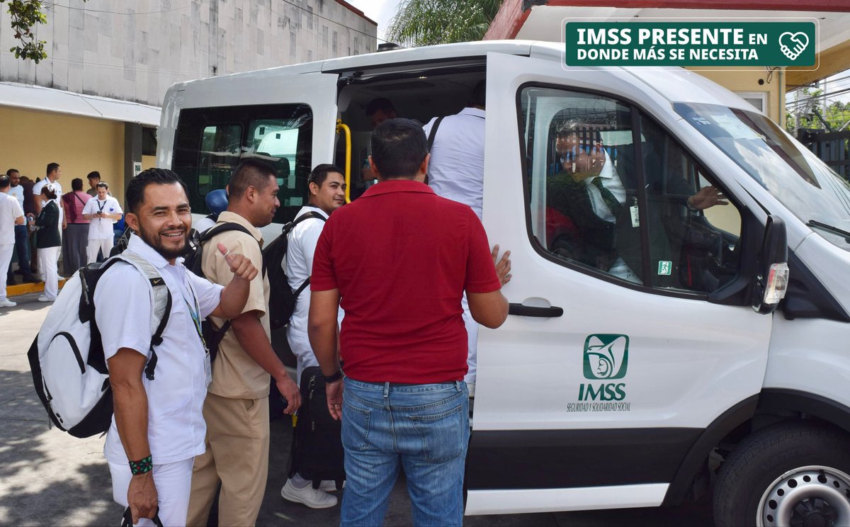 🤝🚐 Brigada del <a href="/IMSS_NAYARIT/">IMSS Nayarit</a> sale rumbo al estado de #Veracruz en apoyo a las y los damnificados por las lluvias. El equipo está integrado 18 enfermeras y enfermeros, médico, servicios básicos, promotor comunitario y polivalente.

#IMSSContigo 💚