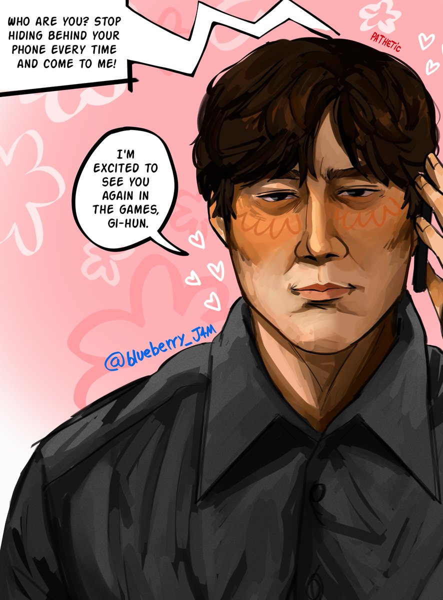 blueberry_j4m's tweet image. freak is aways calling Mr. Seong #inhun #SquidGame2