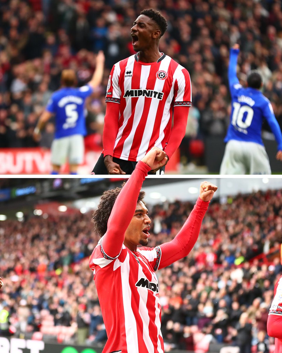 SheffieldUnited's tweet image. Djib's feeling it, Sam's feeling it. 

Winning Saturdays at Bramall Lane are BACK. 💥