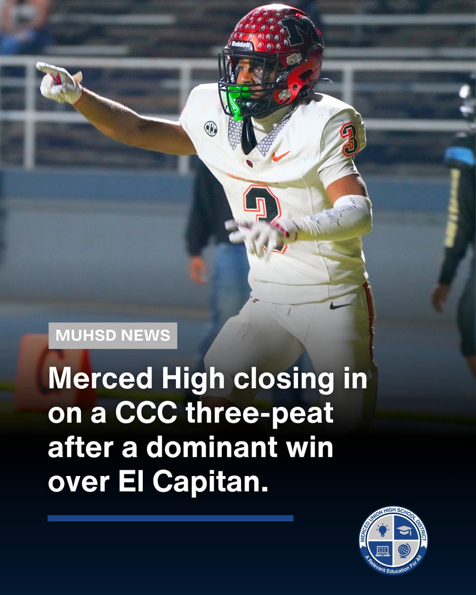 The Bears improve to 8-0 overall as they march toward a CCC championship and playoff berth.
Read More: muhsd.org/244922_2?artic…
#MHS #Football #FridayNightLights #MercedCounty #Merced