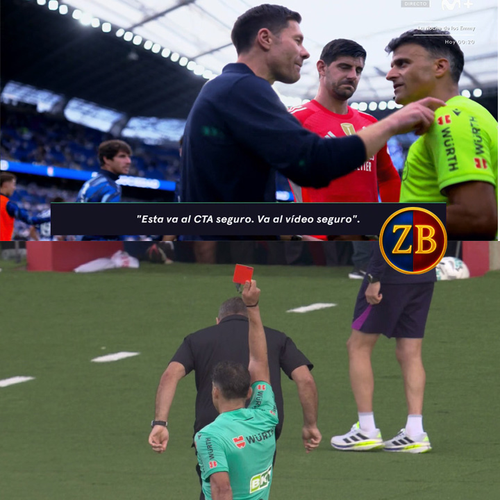 Zona_Blaugrana's tweet image. ▫️ Xabi Alonso intimida y amenaza a Gil Manzano:

NO ES EXPULSADO 😇

▫️ Hansi Flick protesta un saque de banda:

EXPULSADO 🟥

El doble rasero permanente. @LaLiga @rfef @CTARFEF