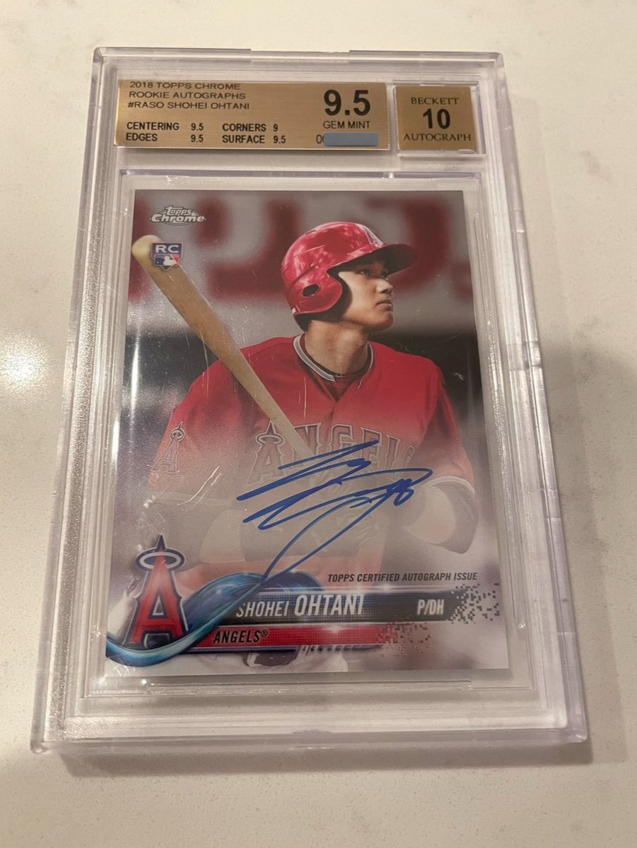 mattsaltzman's tweet photo. Since literally everyone is posting their 🐐 cards, here’s mine! 🤌 #Ohtani #MVP #AutoRC https://t.co/z5XtrernQl