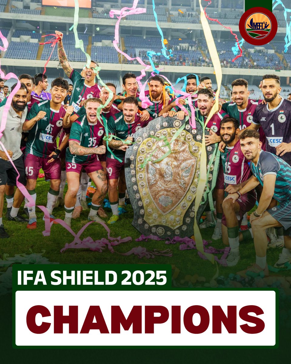IFA SHIELD CHAMP21ONS* 🔥 

1911, 1947, 1948, 1954, 1956, 1960, 1961, 1962, 1969, 1976, 1977, 1978, 1979, 1981, 1982, 1987, 1989, 1998, 1999, 2003, 2025!

[Joy Mohun Bagan, MBFT]
