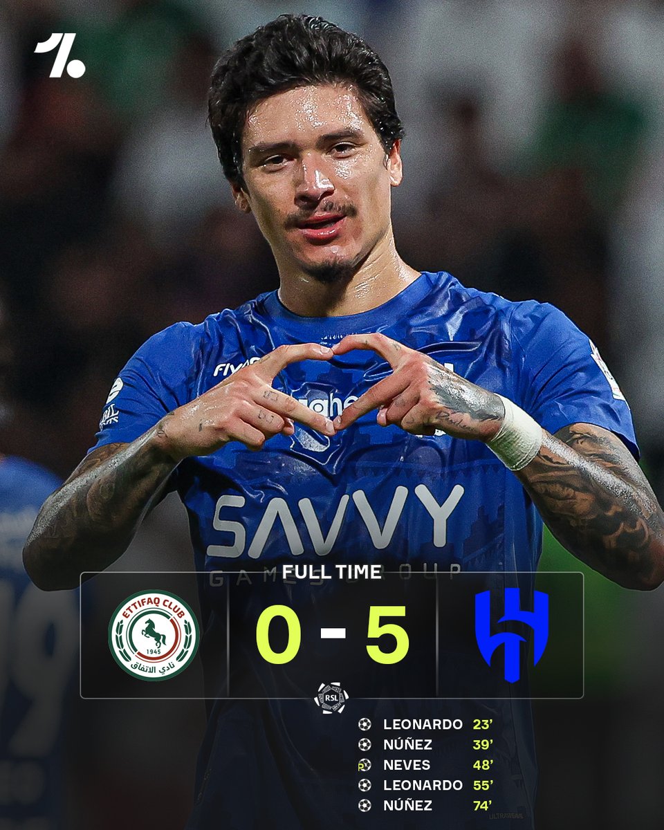 Al-Hilal smash Al-Ettifaq moving up to second in the SPL 👊📈