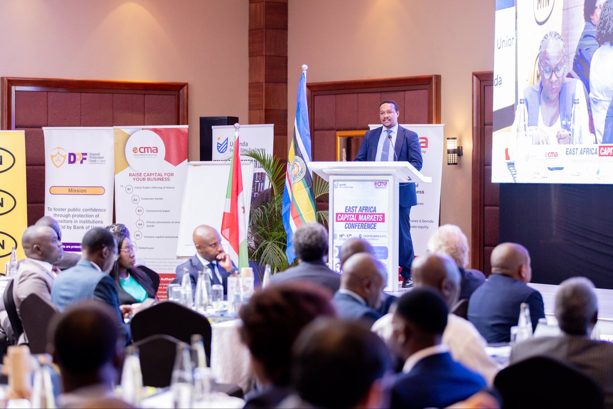RwStockExchange's tweet photo. @EASEAOffice (EASEA) marked a significant milestone with the official launch of the #EAE20 Share Index;  a regional benchmark designed to track the performance of the #Top20 listed companies across East Africa. It was launched at the regional capital market conferrence just in Kampala yesterday. #OneMarketInfiniteOpportunities