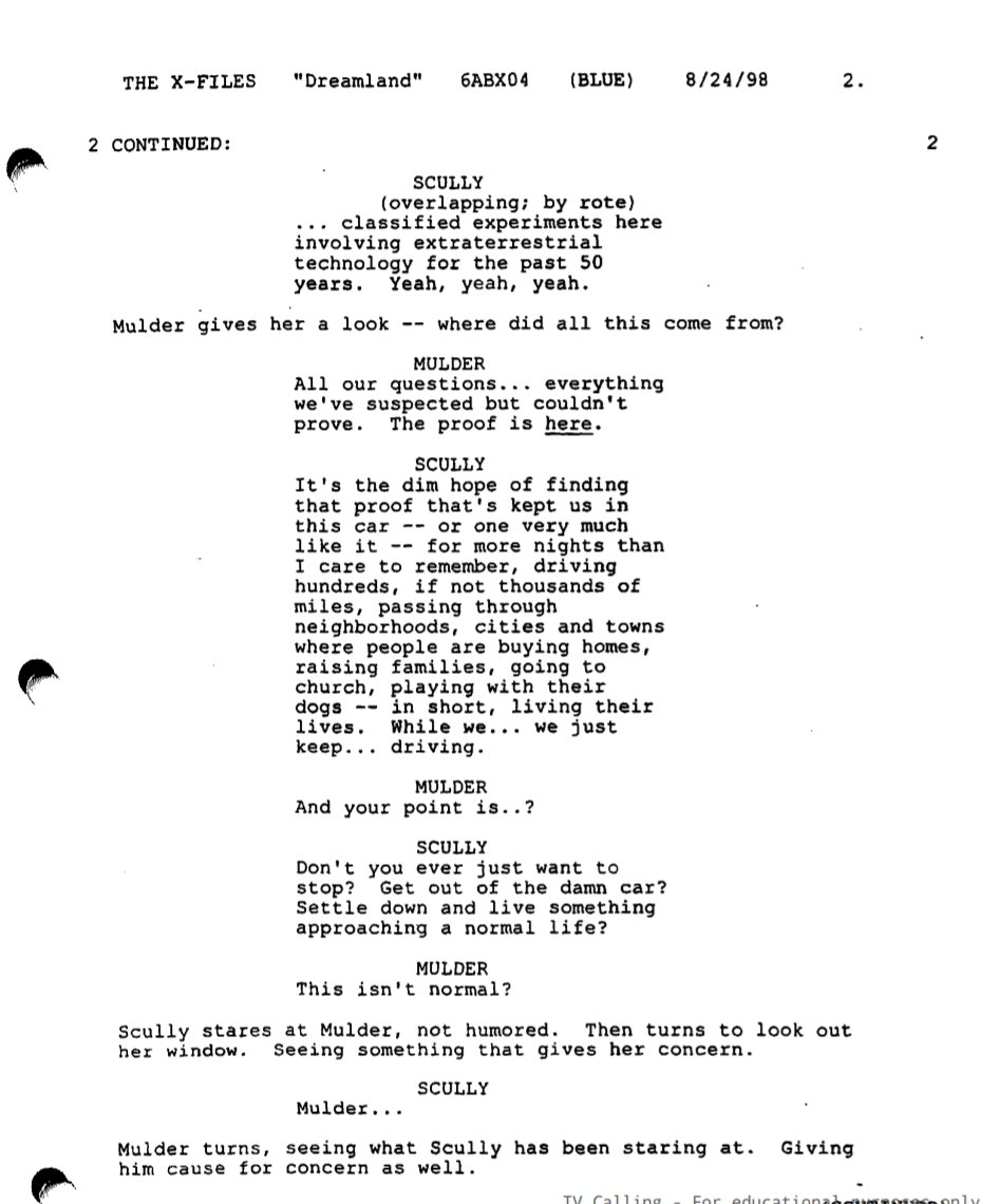<a href="/applescruff3/">Amelia</a> <a href="/XFDPodcast/">X-Files Diaries Podcast👽</a> It seems the subtext was all Gillian and David. As scripted Scully seems truly annoyed. But then why would she even be there if she didn't want to? 🤔