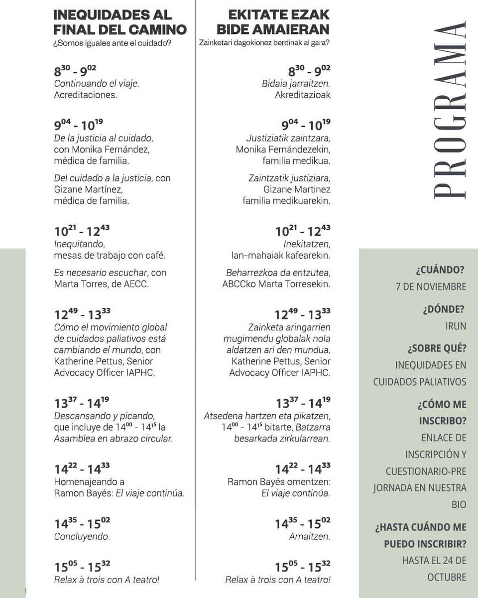 Jornada de Arinduz: inequidades en el final del camino. No te las pierdas 👇