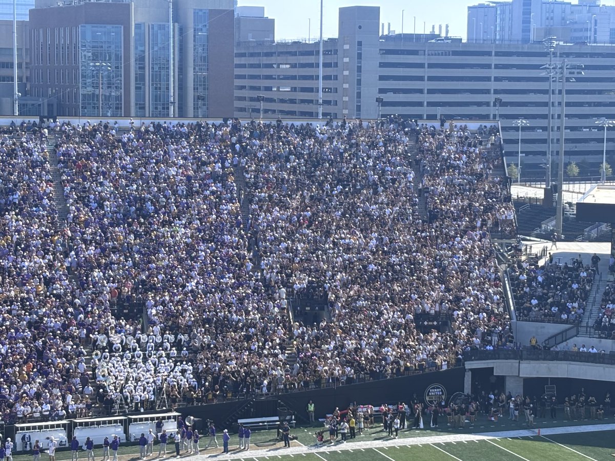 Not a single spare seat in the Vanderbilt student section today: