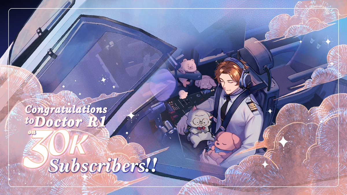 恭喜阿萬3萬訂閱！成為粉肝還沒很久😭但很喜歡直播的節奏以及各個存檔，寓教於樂超讚☺️
畫了機長阿萬，謝謝他與動物朋友帶著粉肝來到這一個里程碑🥳
/粉肝的肥是幸福肥
/貓下去過勞可愛教主 
/副機長是gamer豹子頭 
/林北要來哄睡成一圈Matsuko 
/瓦哈哈沒說話依舊是自由的王 
#阿萬人迷 #no萬here