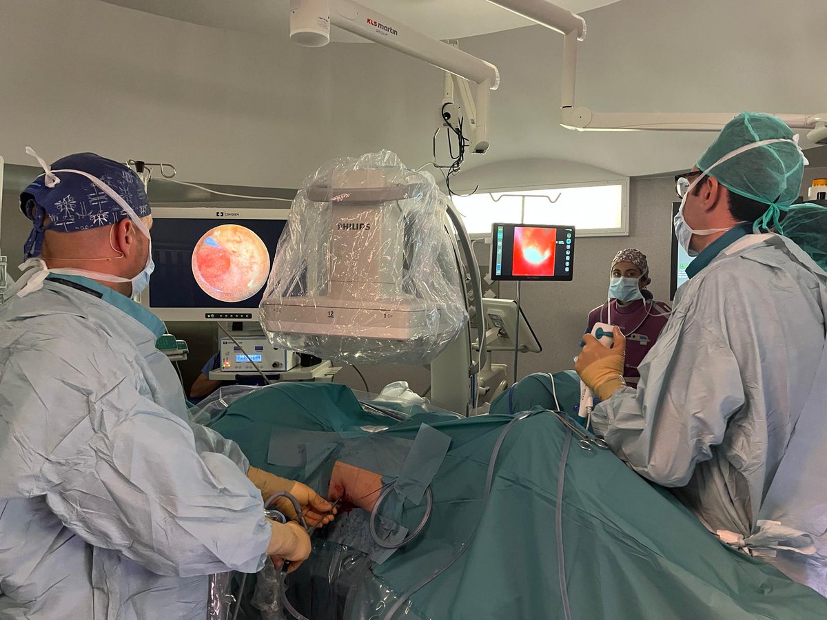 drmarcoscepeda's tweet photo. Un placer participar en el curso internacional del H. Clínico San Carlos #Madrid
Enhorabuena @JesusMorenosier y equipo por el éxito. Gracias x la invitación y hospitalidad
#miniECIRS con @kikegonzalez11
Claudia González y MA Ruiz
Gracias @CP_Endourology x el apoyo
#TFLDrive https://t.co/xmc9PkXh9l